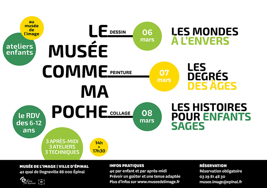 Affiche d'annonce: Le musée comme ma poche - mars 2018