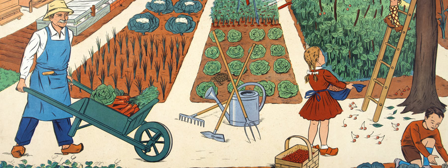 :: détail image pédagogique nalliers jardin printemps musée de l'image épinal